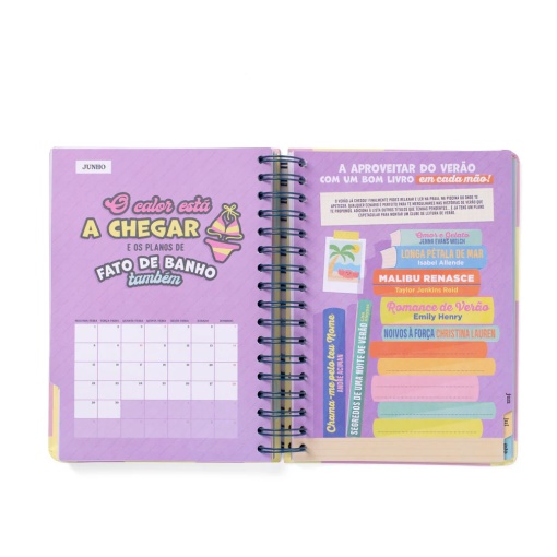Agenda escolar diária A5 2025/26 12 meses espiral MR.WONDERFUL "Grande dia à vista"
