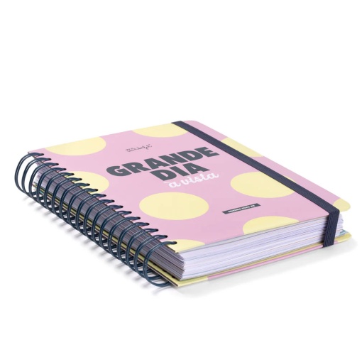 Agenda escolar diária A5 2025/26 12 meses espiral MR.WONDERFUL "Grande dia à vista"