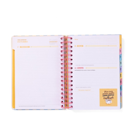 Agenda escolar diária A5 2025/26 12 meses espiral MR.WONDERFUL "Cada dia mais e melhor"