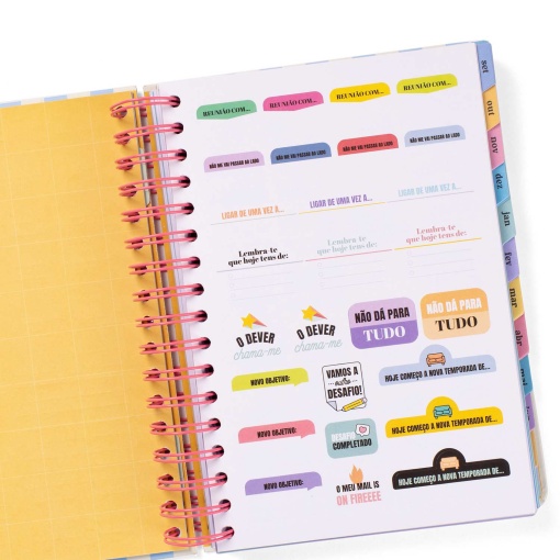 Agenda escolar diária A5 2025/26 12 meses espiral MR.WONDERFUL "Cada dia mais e melhor"