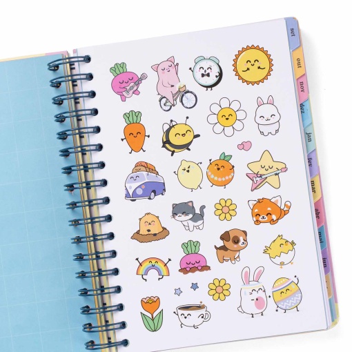 Agenda escolar diária 134x175mm 2025/26 12 meses espiral MR.WONDERFUL "Grande dia à vista"