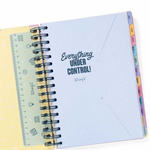 Agenda escolar diária 134x175mm 2025/26 12 meses espiral MR.WONDERFUL "Grande dia à vista"