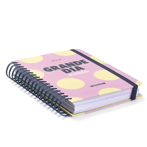 Agenda escolar diária 134x175mm 2025/26 12 meses espiral MR.WONDERFUL "Grande dia à vista"