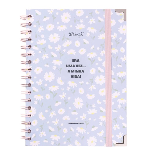 Agenda escolar semanal A5 2025/26 12 meses espiral MR.WONDERFUL "Era uma vez... a minha vida"