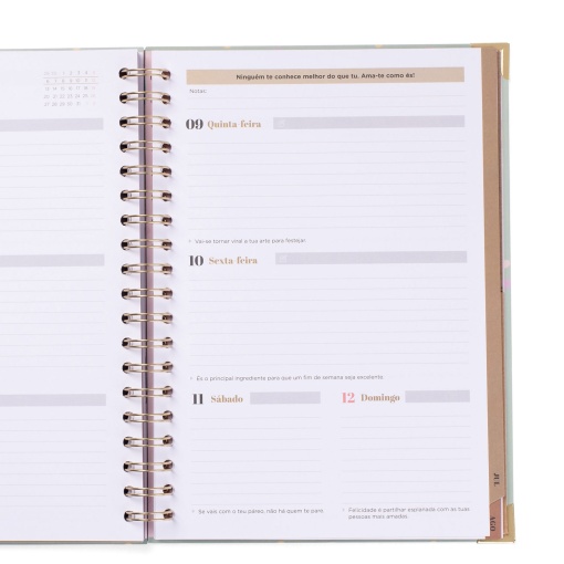 Agenda escolar semanal 216x246mm 2025/26 12 meses espiral MR.WONDERFUL "Vou deixar-me surpreender"