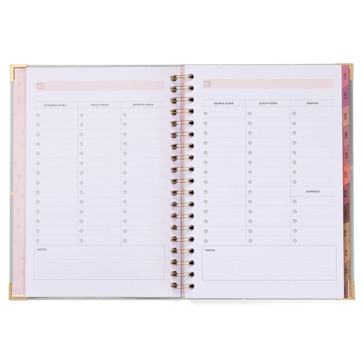 Agenda escolar semanal 216x246mm 2025/26 12 meses espiral MR.WONDERFUL "Vou deixar-me surpreender"