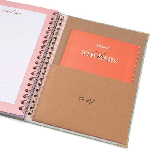 Agenda escolar semanal 216x246mm 2025/26 12 meses espiral MR.WONDERFUL "Vou deixar-me surpreender"