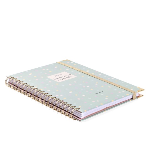 Agenda escolar semanal 216x246mm 2025/26 12 meses espiral MR.WONDERFUL "Vou deixar-me surpreender"