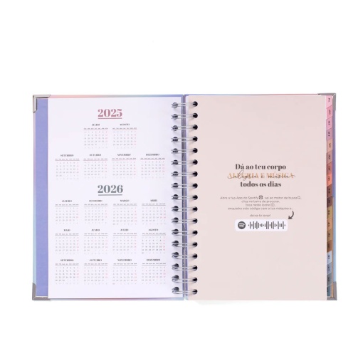 Agenda escolar semanal A5 2025/26 18 meses espiral MR.WONDERFUL "Vivendo com estilo"