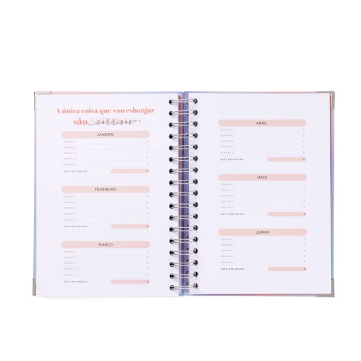 Agenda escolar semanal A5 2025/26 18 meses espiral MR.WONDERFUL "Vivendo com estilo"
