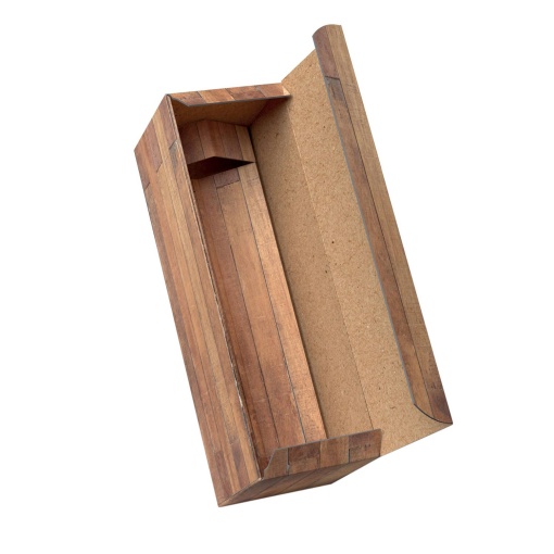 Caixa de cartão para 1 garrafa Teak 33x10,5x11,5cm