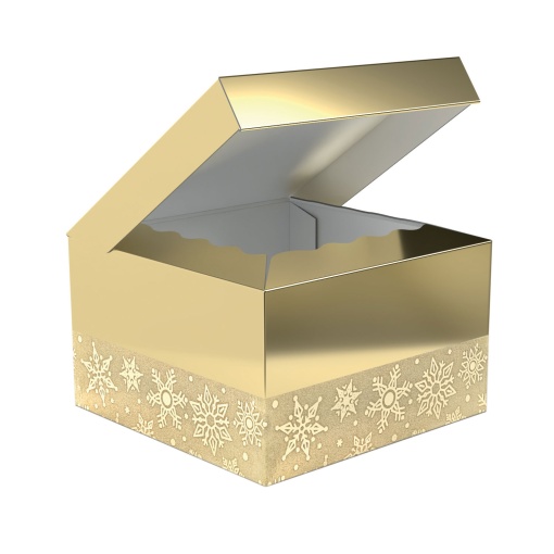 Caixa de cartão cabaz Oro Glitter 25x25x15cm