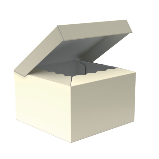 Caixa de cartão cabaz Goffrato Avorio 25x25x15cm
