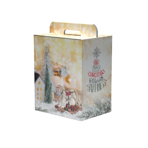 Caixa de cartão cabaz Magic Carousel 28x20,5x34cm com pega