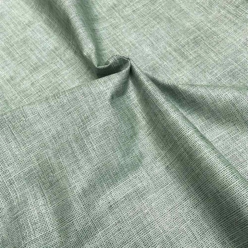 Tecido FABRICART efeito linho verde cinza 1x1,50m