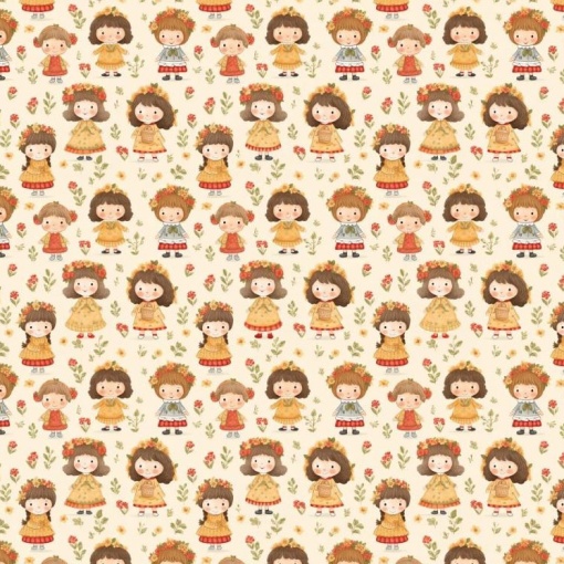 Tecido FABRICART Digital camponesas 1x1,50m