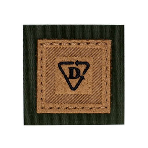 Aplicação de tecido termocolante 35x35mm verde castanho