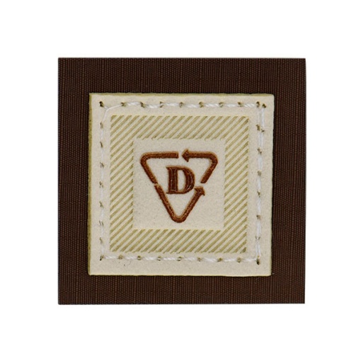 Aplicação de tecido termocolante 35x35mm bege castanho