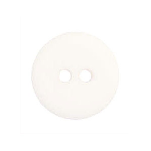 Botão redondo 15mm branco mate