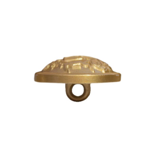 Botón de escudo de metal dorado mate de 23 mm