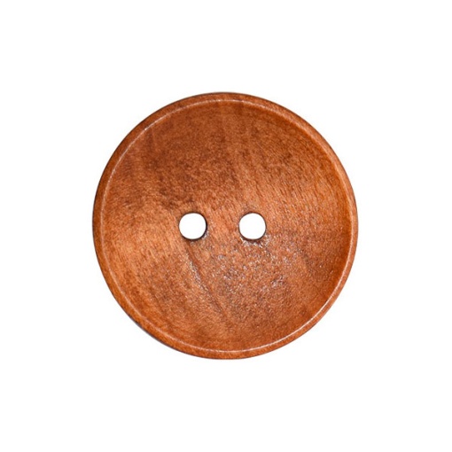 Botão redondo côncavo de madeira 10mm tabaco
