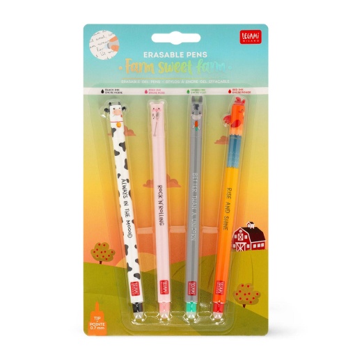 Esferográfica apagável LEGAMI Farm Sweet Farm (4 unidades)