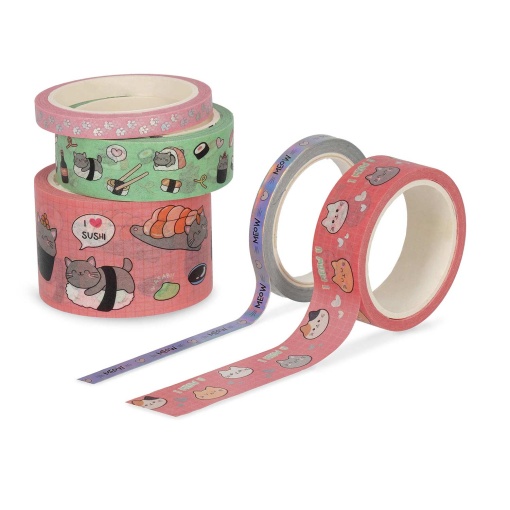 Fita decorativa Washi Tape LEGAMI Tape by Tape Kitty (5 unidades)