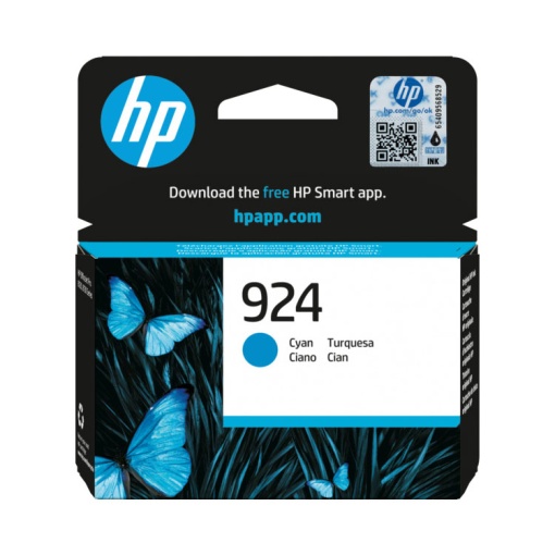 Tinteiro HP 924 azul 4KOU3N 400 páginas