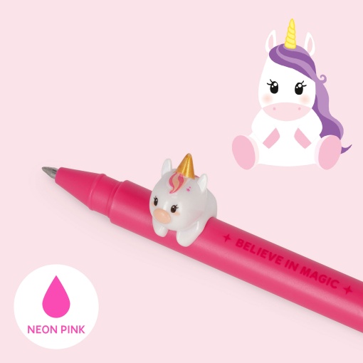 Esferográfica de gel LEGAMI Lovely Friends Unicórnio rosa