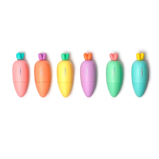 Sublinhador LEGAMI Carrot Team cenouras - 6 cores