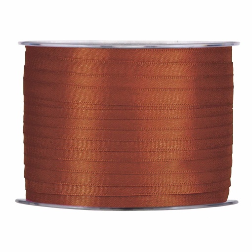 Fita de cetim MP Doppio Raso 6mmx100mm castanho 62