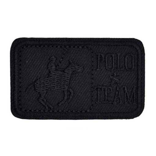 Aplicação de tecido termocolante Polo Team 30x50mm preto
