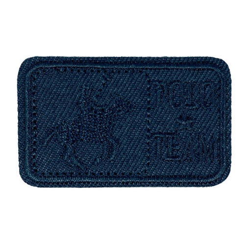 Aplicação de tecido termocolante Polo Team 30x50mm azul marinho