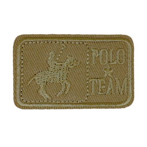 Aplicação de tecido termocolante Polo Team 30x50mm bege