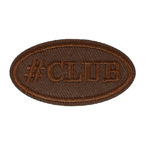 Aplicação de tecido termocolante Club 27x50mm castanho