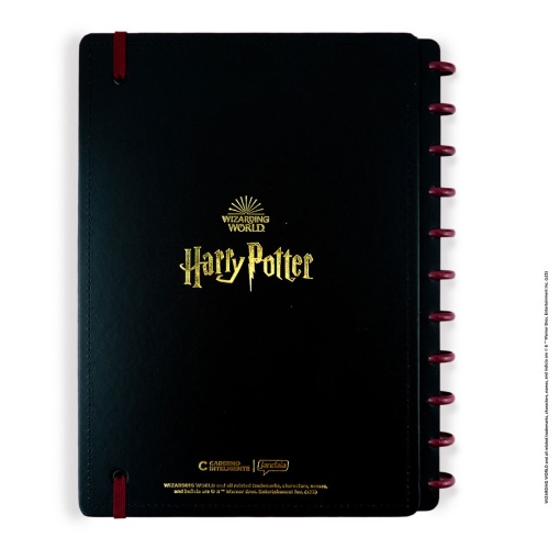 Caderno inteligente grande (215x280mm) pautado Harry Potter Black