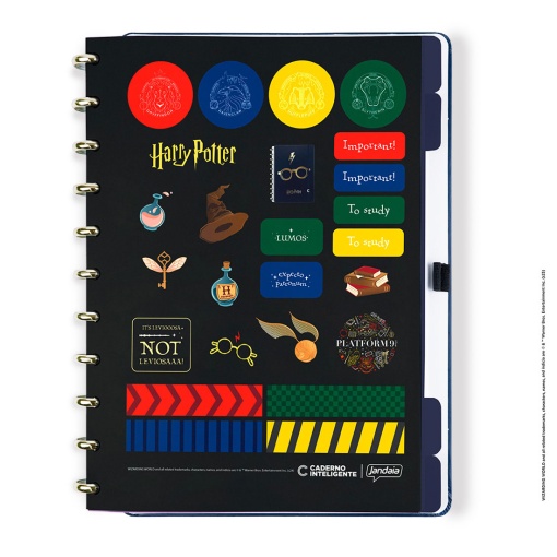 Caderno inteligente grande (215x280mm) pautado Harry Potter Blue