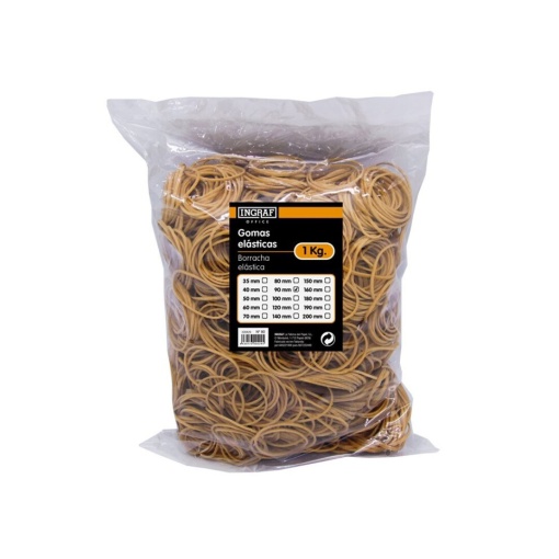 Elásticos nº 16 1kg 80x1,5mm INGRAF OFFICE