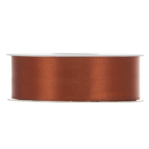 Fita de cetim MP Doppio Raso 25mmx50m castanho 62