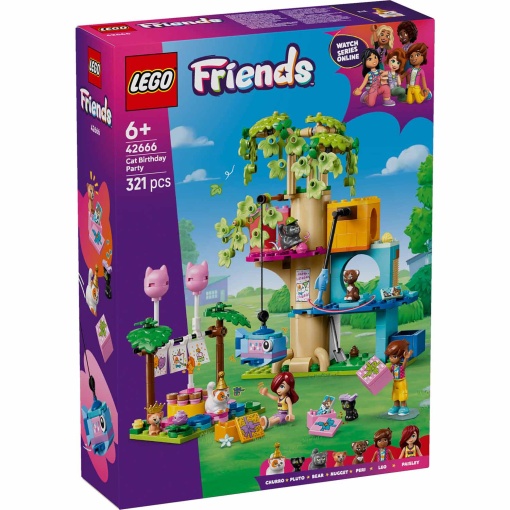 LEGO Friends Festa de Aniversário do Gato e Casa da Árvore 42666
