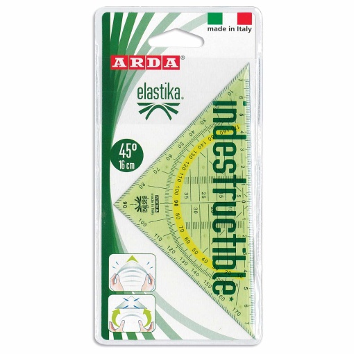Esquadro geométrico ARDA Elastika Indestructible 45º/16cm