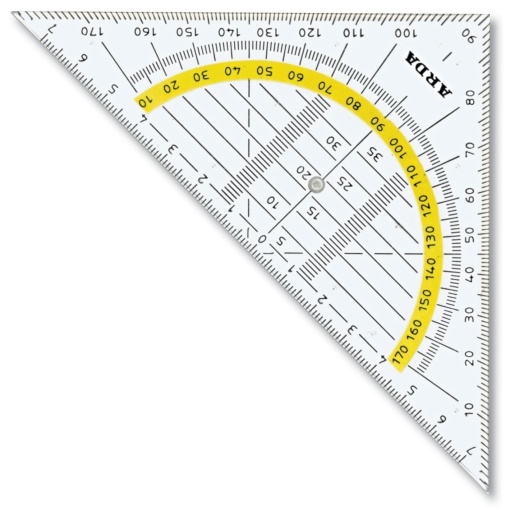 Esquadro geométrico ARDA Uni 45º/16cm