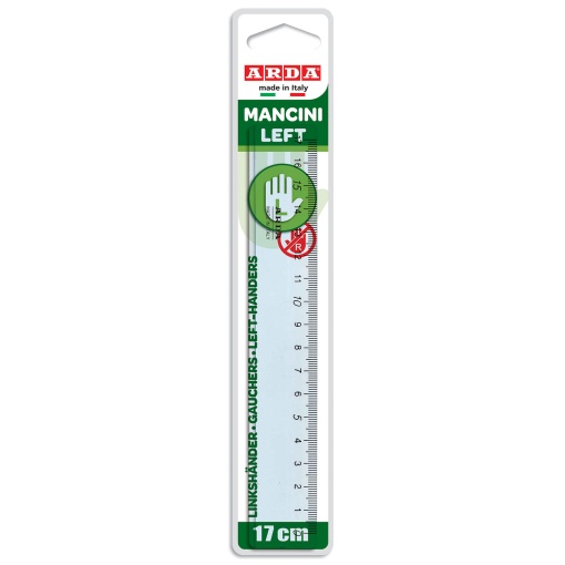 Régua para esquerdinos ARDA Left-Mancini 17cm