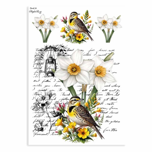 Papel transfer NIGHTROSE.ART Floral 24