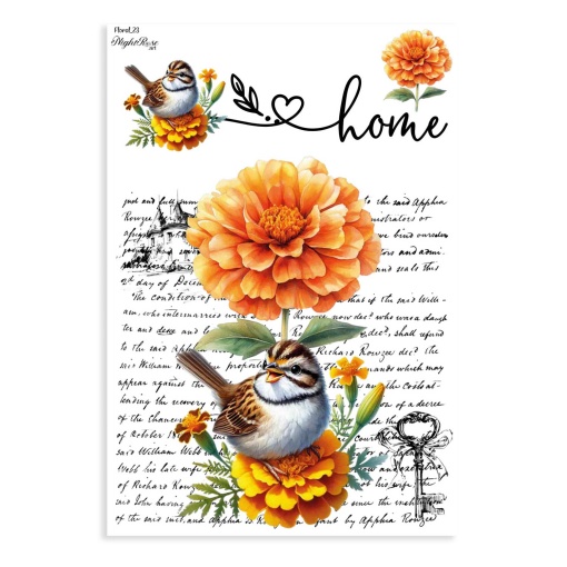 Papel transfer NIGHTROSE.ART Floral 23