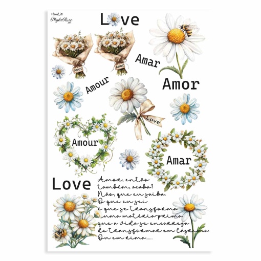 Papel transfer NIGHTROSE.ART Floral 20