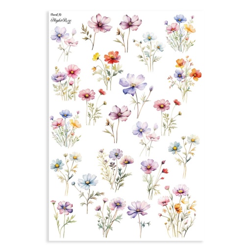 Papel transfer NIGHTROSE.ART Floral 19