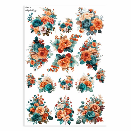 Papel transfer NIGHTROSE.ART Floral 17