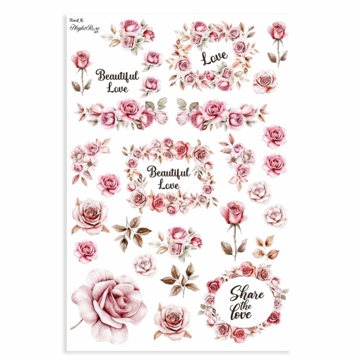 Papel transfer NIGHTROSE.ART Floral 16