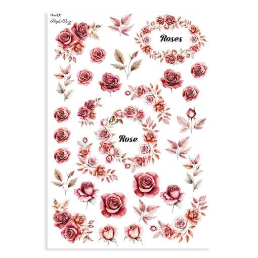 Papel transfer NIGHTROSE.ART Floral 15